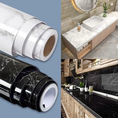 Película Autocolante com Efeito em Mármore (45x300cm) | MARBLEEX