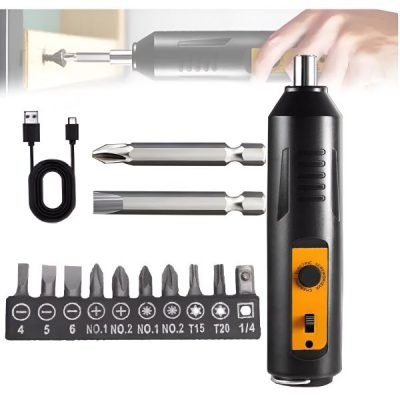 Mini Chave de Fendas Elétrica - 12 Pontas, Carga USB de 1h | SCREWZI